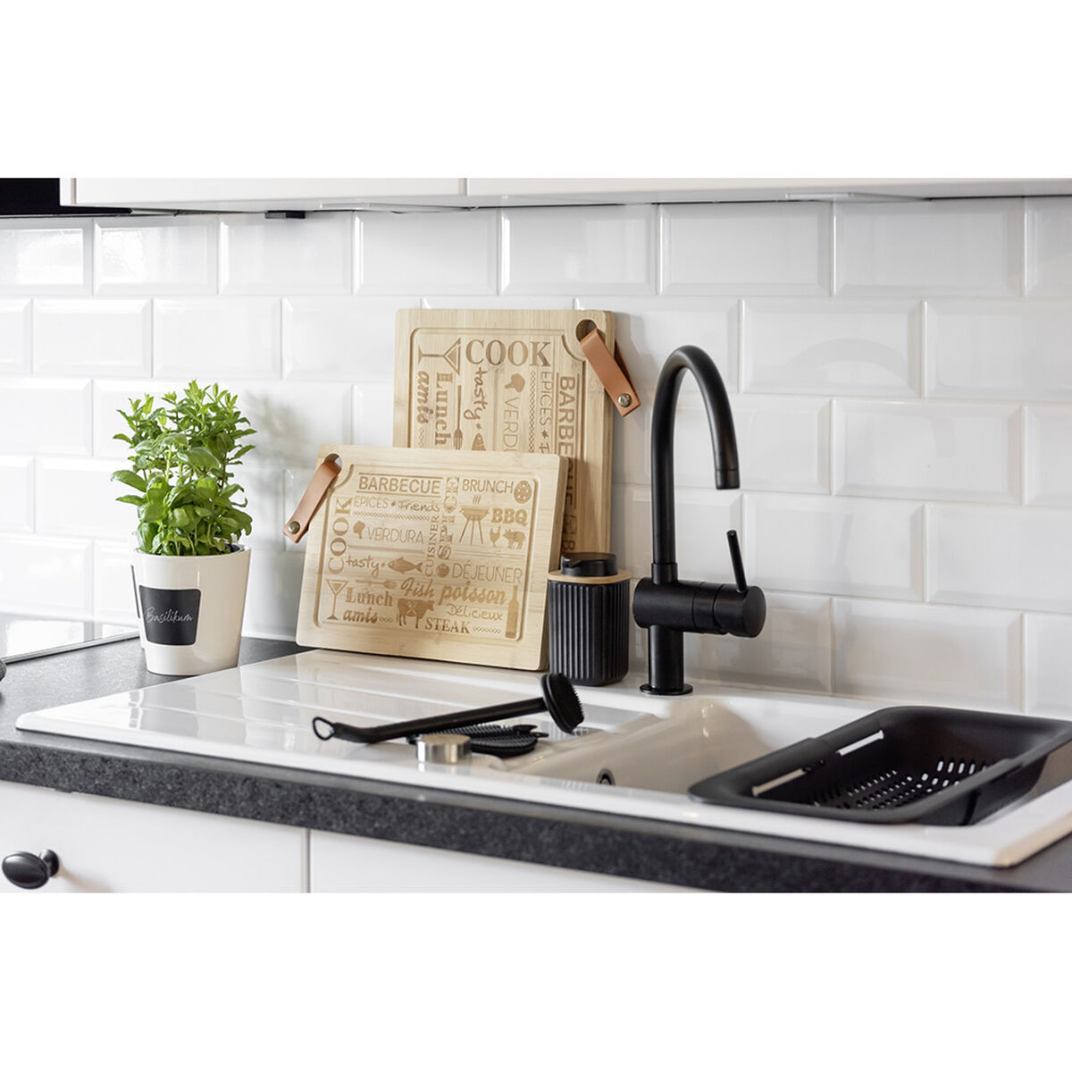 Scolapiatti Allungabile per Lavello Wenko Sievo 55012100 Nero